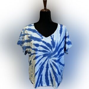 Koloa Surf Co. Blue Tie-Dye Women's Top size L
